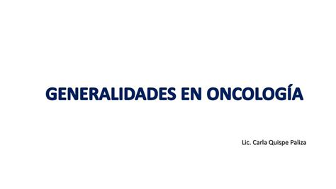 Oncología Anac cristina Pizarro soto uDocz