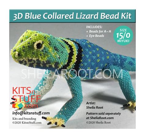 Blue Collared Lizard 15/0 Bead Kit – KitsnStuff.com