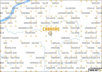 Cabanas (Portugal) map - nona.net