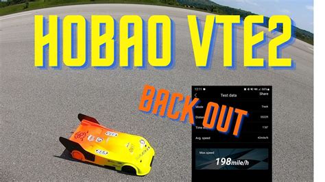 Hobao Vte Speed Run Mph Back Out After A Year On The Shelf