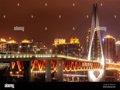 File Night View Of The Qiansimen Jialing River Bridge Leading To