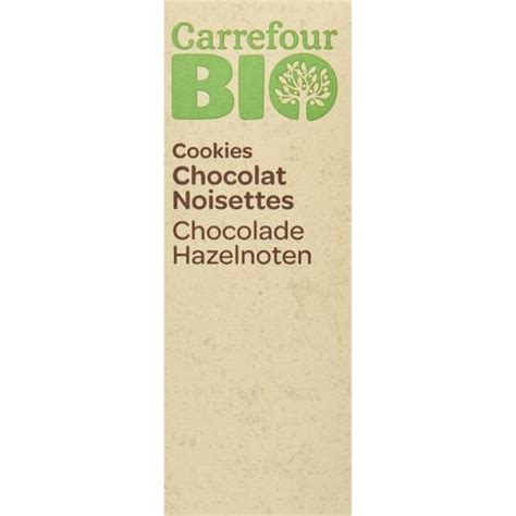 Cookies Chocolat Noisettes Carrefour Bio La Boite De G Prix