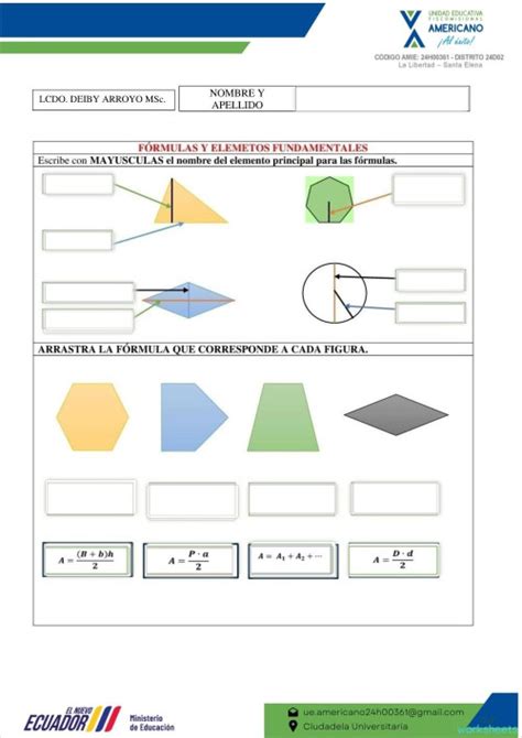 Áreas De PolÍgonos Ficha Interactiva Topworksheets