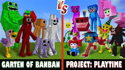 Garten Of Banban Vs Project Playtime Minecraft Who S Better Youtube