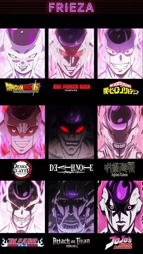 Frieza In 9 Different Anime Styles By Abelvera On Deviantart