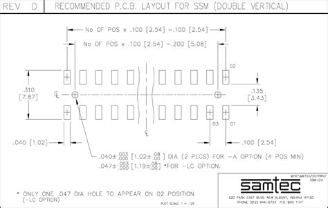 SSM Double Vertical Footprint Datasheet By Samtec Inc Digi Key