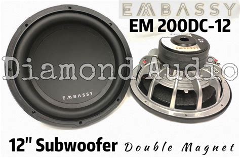 Subwoofer Double Magnet Embassy Em Dc Sub Inch Watt Embasy Em