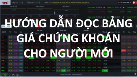 Phần 1 Hướng Dẫn Cách Đọc Bảng Giá Chứng Khoán Từ A Z Kiến Thức Căn