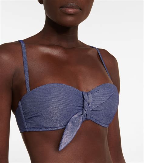 Striped Bandeau Bikini Top In Blue Heidi Klein Mytheresa