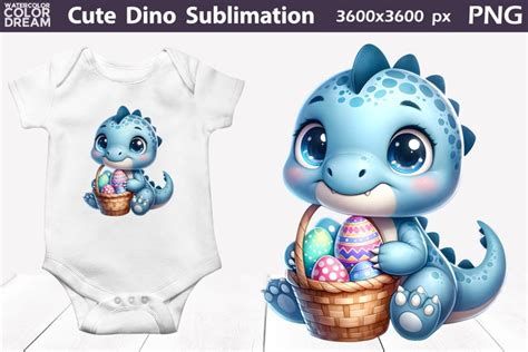 Cute Dino Easter Sublimation Easter Dinosaur 3313592