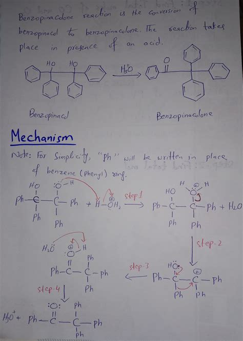 Solved What Is The Benzopinacolone Reaction Course Hero