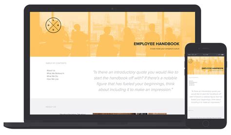 Employee Handbook Template and Examples | Xtensio