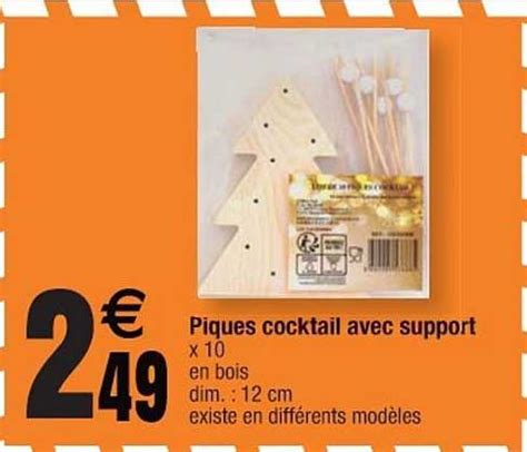 Promo Piques Cocktail Avec Support Chez Cora Icatalogue Fr