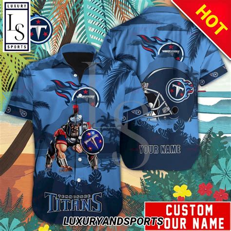 Tennessee Titans Mascot Custom Name Hawaiian Shirt - HomeFavo