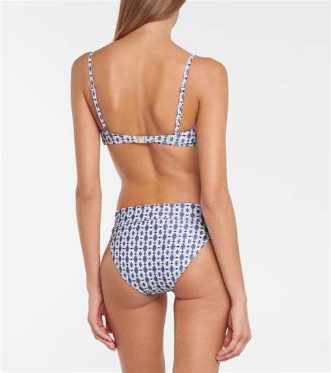 Sahara Printed Bikini Top In Blue Heidi Klein Mytheresa