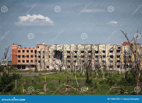 View of Donetsk Airport Ruins Stock Image - Image of devastation ...