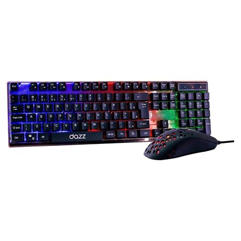 Teclado E Mouse Dazz USB Gamer Diamond Dust Rainbow Preto 62000098