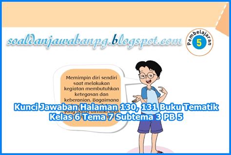 Kunci Jawaban Halaman Buku Tematik Kelas Tema Subtema