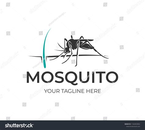 Mosquito Sits On Human Skin Hair Stock Vector Royalty Free