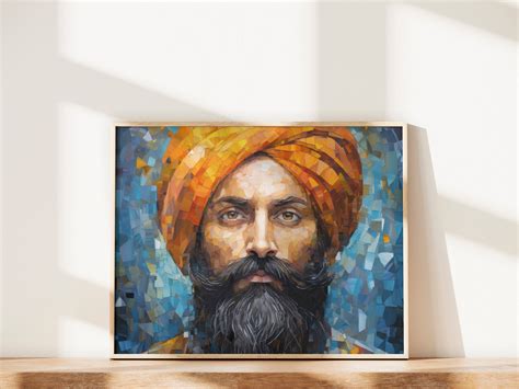 Sacred Strokes Sikh Poster Sikh Wall Art Sikh Art Sikh Prints Sikh