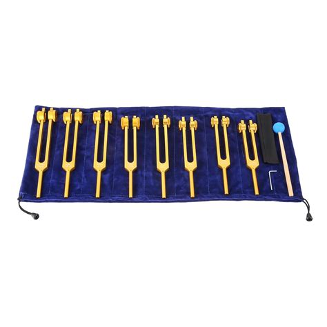 Chakra Tuning Forks Set Chakras Soul Purpose Weighted Golden