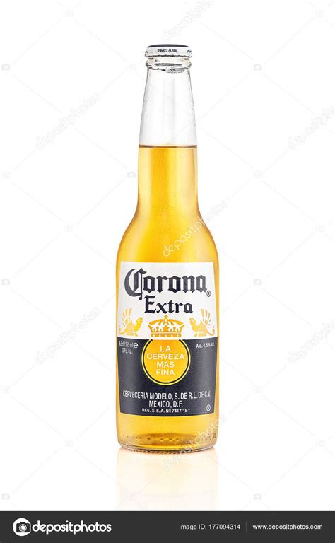 Bottle of Corona Extra beer isolated on white background. – Stock ...