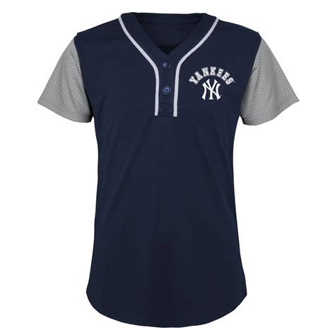 Mlb New York Yankees Girls Henley Jersey Xl 1 Ct Shipt