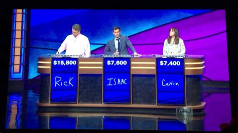 Jeopardy Season 35 Premiere Rick Vs Issac Vs Caitlin 3rd Daily