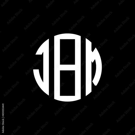 JBM letter logo design. JBM modern letter logo with black background ...