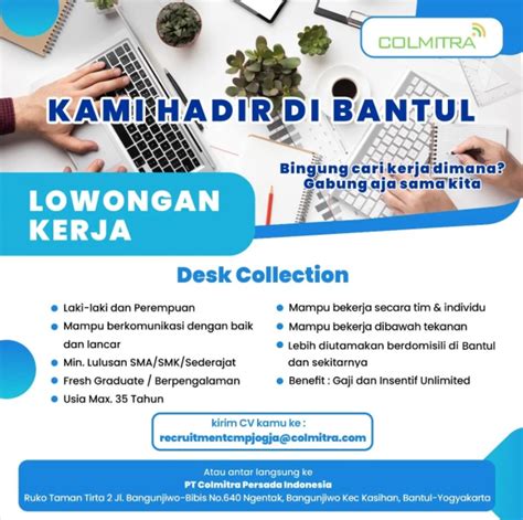 LOWONGAN KERJA Desk Collection AtmaGo