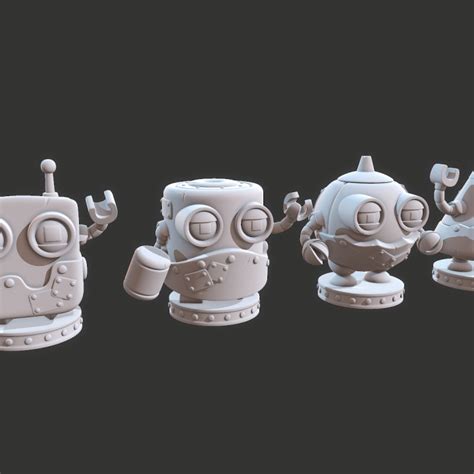 3d Printable Ravensburger Primitive Robots By Blackspire Studio