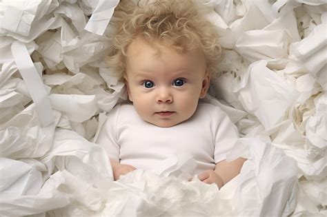 Premium Photo Cute Baby Paper Wall