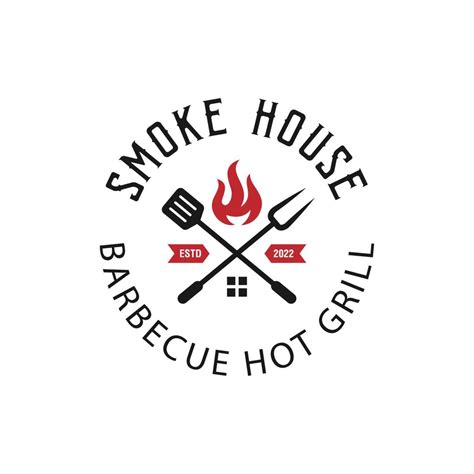 Vintage Classic Logos Of Smoke House Barbecue Bbq Smoke And Grill Restaurant Logo Template