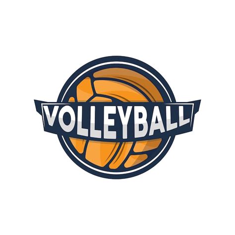 Volleyball Logo Sport Einfaches Design Welt Sport Turnier Vektor