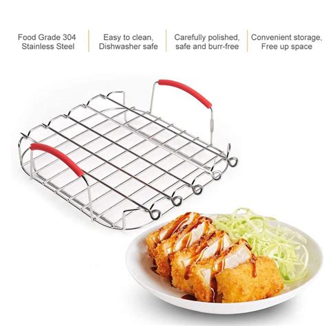 Inch Stainless Steel Airfryer Grill Rack Versatile Square Roasting