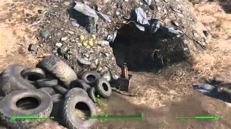 Fallout 4 Secret Red Rocket Gas Station Cave And Fusion Core Location Youtube