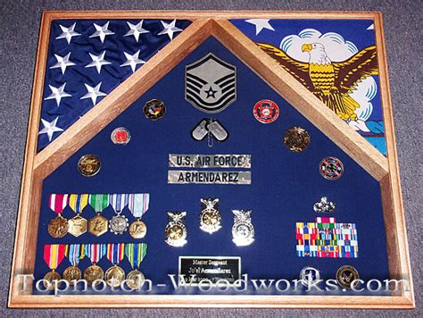 2 Flag Military Shadow Box By Topnotch Woodworks