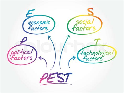 Pest Analysis Mind Map Stock Vector Colourbox