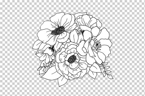 Arte De Línea De Flores Diseño Floral Artes Visuales Dibujos