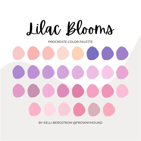 Lilac Blooms Pastel Spring Color Palette Procreate Palette Procreate