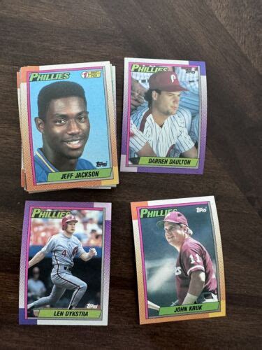 1990 Topps Philadelphia Phillies Team Set John Kruk Lenny Dykstra