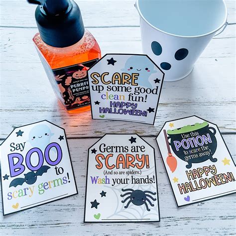 Halloween Gift Tags | Say Boo to Scary Germs | Germs Are Scary | Scare