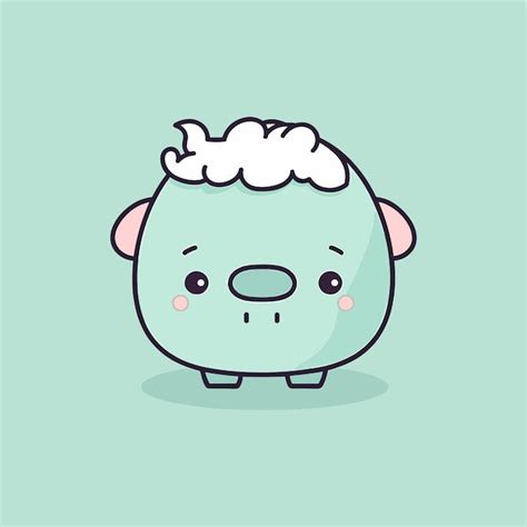 Premium Vector Cute Kawaii Pig Cartoon Illustration