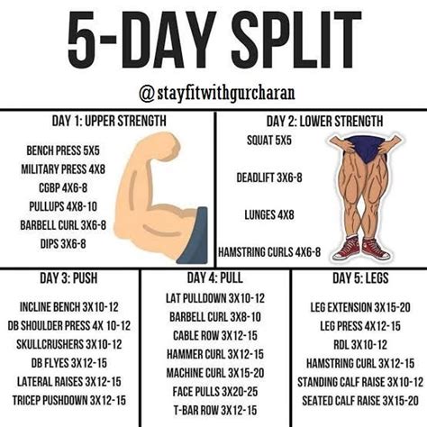 4 Day Split Lifting Routine