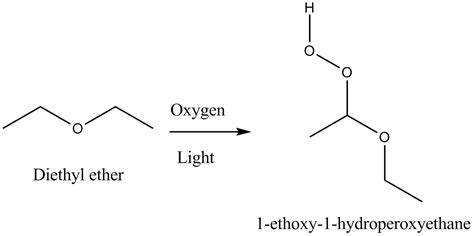 Which Product Is Formed When Diethyl Ether Is Exposed To Sunlight And