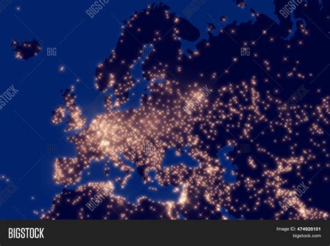 Europe Night Map. Image & Photo (Free Trial) | Bigstock