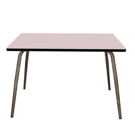 Table Retro Véra 12070 uni Rose poudré Pieds Bruts