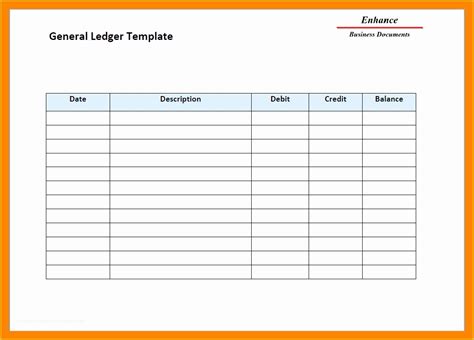 Business Ledger Template Excel Free - Sfiveband.com