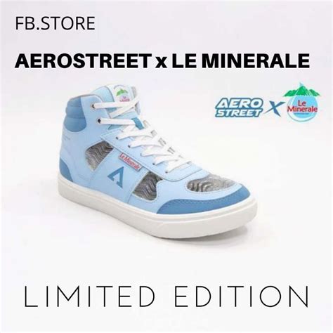 Jual Aerostreet X Le Minerale Biru Putih Limited Edition Shopee Indonesia