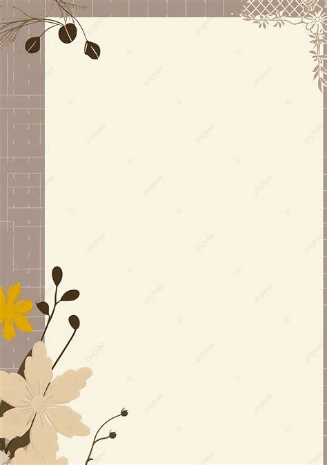 Beige Brown Cute Scrapbook Page Border Background Wallpaper Image For